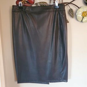 Rachel Zoe faux leather skirt - black - size M